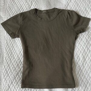 Olive Green Brandy Melville Shirt
